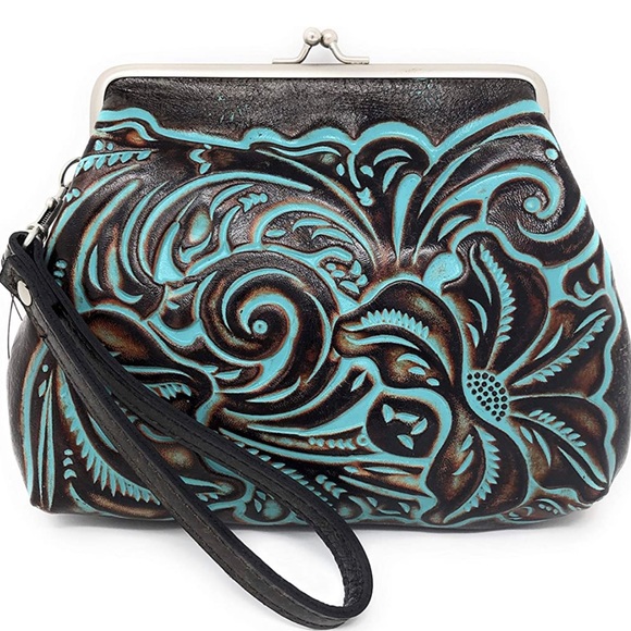 Patricia Nash Bags Patricia Nash Tooled Turquoise Savena Leather